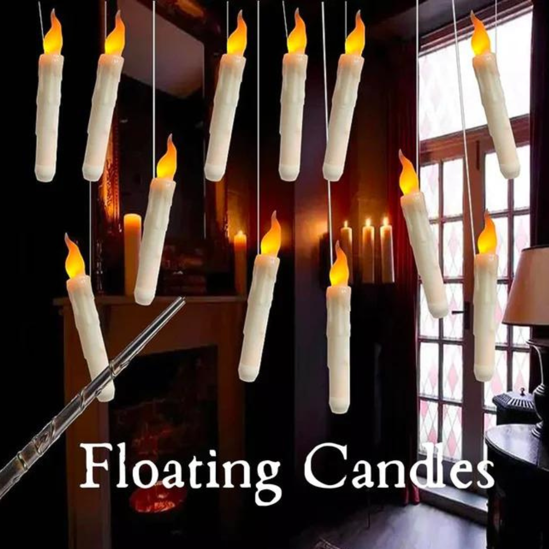 BooGlow™ Floating Candles with Wand Remote