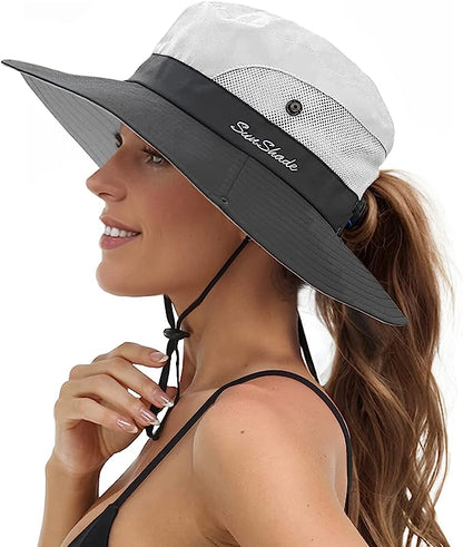 Womens Two-Toned UV Protection Sun Hat