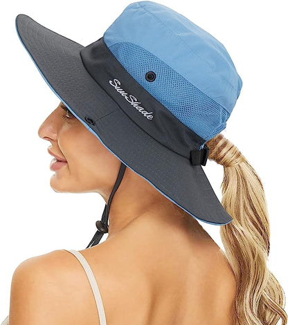 Womens Two-Toned UV Protection Sun Hat