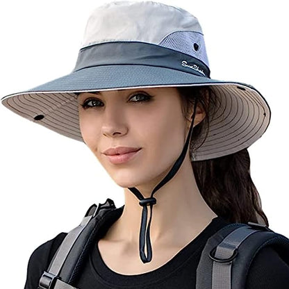 Womens Two-Toned UV Protection Sun Hat