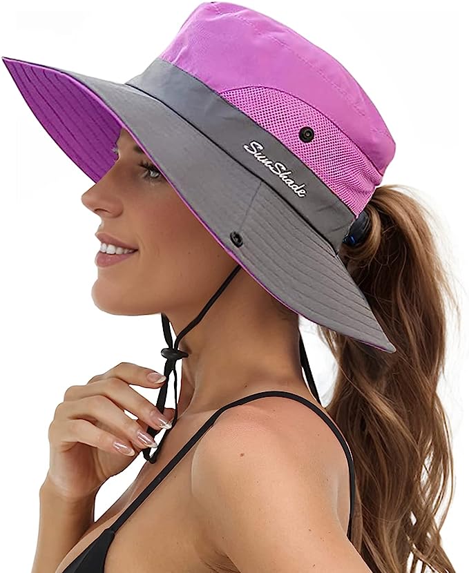 Womens Two-Toned UV Protection Sun Hat