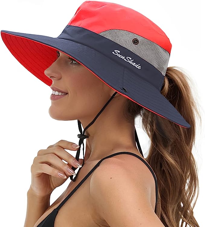 Womens Two-Toned UV Protection Sun Hat