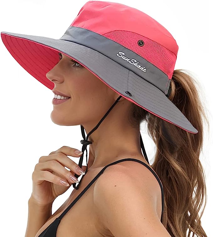 Womens Two-Toned UV Protection Sun Hat